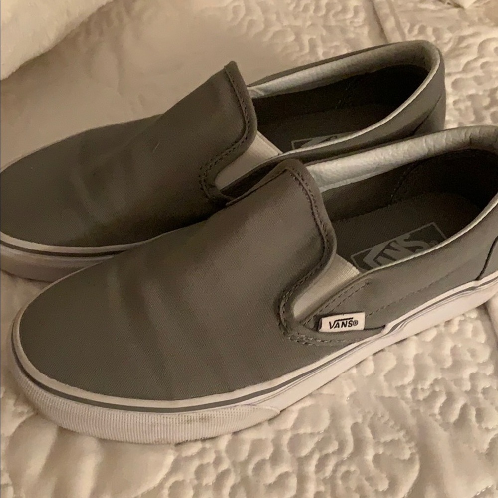 Vans slip on gray
